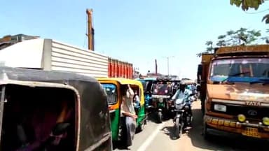 पटना ग्रामीण: रामकृष्णा नगर बाइपास पर लगा जाम, यातायात हुई बाधित