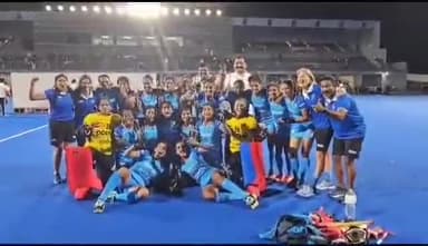 भारत ने दक्षिण कोरिया को 2-1 से हराकर जूनियर महिला हॉकी  एशिया कप अपने नाम किया #hockey #asiacup2023 #indianteam01