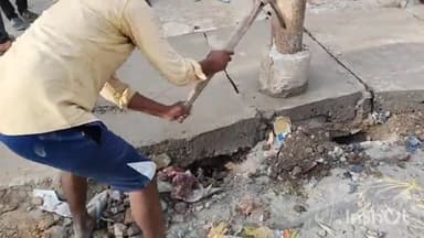 सलोन: स्टेट बैंक के सामने नाला निर्माण में अनियमितता की सभासद ने की थी शिकायत, जांच टीम से असंतुष्ट दिखा शिकायतकर्ता