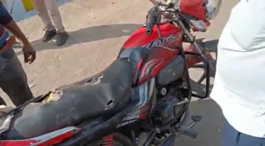 सिंगरौली: बैढन स्टेडियम के पास एक तेज रफ्तार भरता बाइक सवार अनियंत्रित होकर गिरा, आई चोट