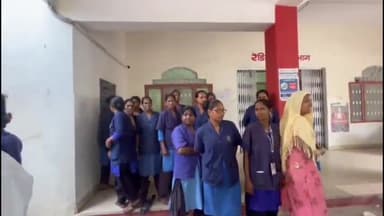 हज़ारीबाग: हजारीबाग सदर अस्पताल में कमांडो सिक्योरिटी के अंतर्गत कार्य कर रहे सफाई कर्मियों ने की हड़ताल