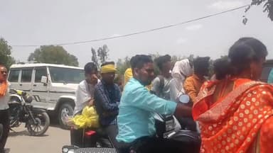 त्योंथर: राजापुर में घर से बाहर निकलते वक्त गाड़ी की ब्रेक हुआ फेल, बाल-बाल बचा चालक