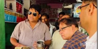 खाजूवाला: स्वास्थ्य विभाग ने कार्रवाई करते हुए दंतोर के बाज़ार में तंबाकू नियंत्रण कानून (कोटपा) के तहत काटे 4 चालान