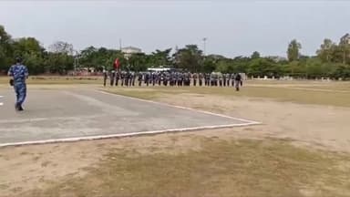 पुलिस लाइन में आरएएफ दंगा नियंत्रण के तहत जवानों को दिया गया सीपी के निर्देशन में ट्रेनिंग