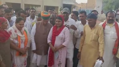 रावला: भारत सरकार के कानून मंत्री अर्जुन मेघवाल का गंगानगर बीकानेर जिले की सीमा पर सेखङा मे भाजपा कार्यकर्ताओं ने किया सवागत