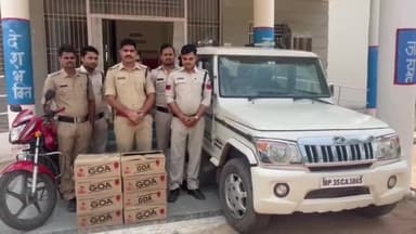 अजयगढ़: धरमपुर पुलिस ने 8 पेटी अंग्रेजी शराब के साथ 1 आरोपी को किया गिरफ्तार, बोलेरो और 1 बाइक की जब्त