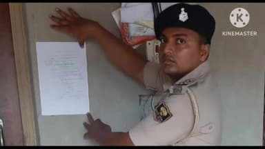 बहादुरगंज: न्यायालय के निर्देश पर बहादुरगंज पुलिस ने गंधर्वडांगा गांव के एक आरोपी के घर इश्तेहार चस्पा किया