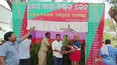 ଚମ୍ପୁଆ: ସ୍ଥାନୀୟ ବସଷ୍ଟାଣ୍ଡ ନିକଟରେ ଚାରା ବଣ୍ଟନ କେନ୍ଦ୍ର ଉଦଘାଟିତ