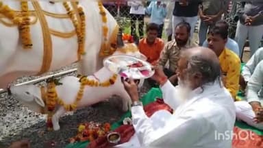 जावरा: ग्राम ढोढर में संत श्याम सुंदर महाराज ने किया श्री कामधेनू गोशाला सेल्फी प्वाइंट का अनावरण