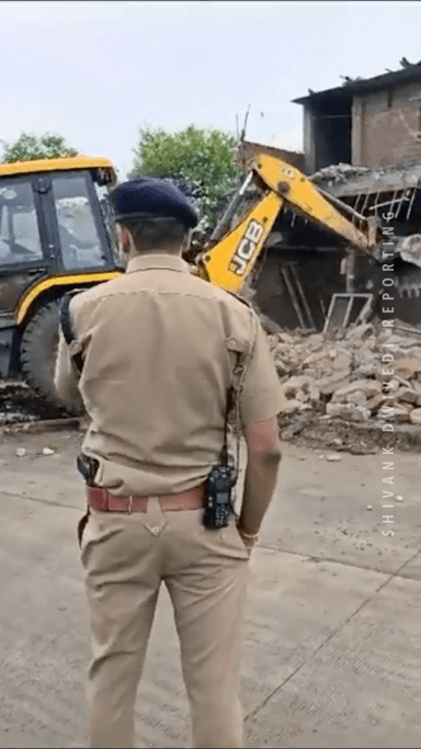 13-Year-Old Tribal Girl Gang-Raped in Indore's Khudail Thana Area; Main Accused's House Demolished #news @__.manu_