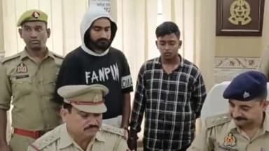 धनौरा: हसनपुर रोड स्थित चामुंडा मंदिर के पास से गजरौला पुलिस ने 2 चोरों को पकड़ा, मौके से चोरी के 2 टायर बरामद