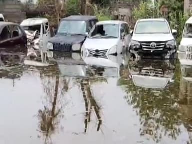 बाड़मेर: मूसलाधार बारिश के चलते बाड़मेर सदर थाना परिसर में हुआ जलभराव