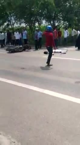 प्रतापगढ़ के छयवा पुल के पास हुआ हादसा l