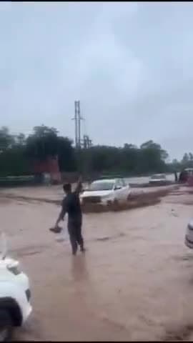 पंचकूला: ITBP भानु में बरसात के पानी के भराव को देखते हुए माँणक्या के पास से रूट किया गया डायवर्ट