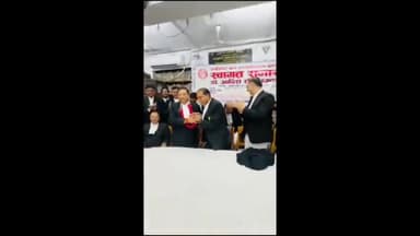 प्रयागराज: इलाहाबाद हाईकोर्ट बार एसोसिएशन की लाइब्रेरी में सुप्रीम कोर्ट बार एसोसिएशन के अध्यक्ष का स्वागत समारोह किया गया आयोजित