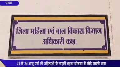 पन्ना: जिले में 21 से 23 आयु वर्ग की महिलाओं के लाड़ली बहना योजना में जोड़े जाएंगे, सर्वे कार्य हुआ शुरू: जिला कार्यक्रम अधिकारी