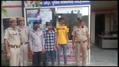 गाज़ियाबाद: क्राइम ब्रांच टीम ने चोरी की 2 कार के साथ खोड़ा से तीन वाहन चोरों को किया गिरफ्तार