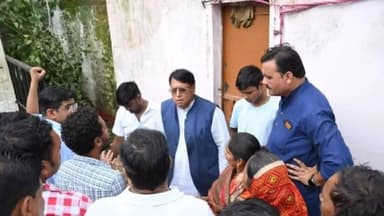 हुज़ूर: वार्ड क्रमांक 27 के संजय नगर में घरों पर पेड़ गिरने की सूचना पर तत्काल मौके पर पहुंचे कांग्रेस विधायक पीसी शर्मा