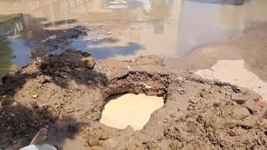 गंगानगर: श्रीगंगानगर के पब्लिक पार्क क्षेत्र में टूटी जलदाय विभाग की पाइप लाइन, स्थानीय लोग परेशान