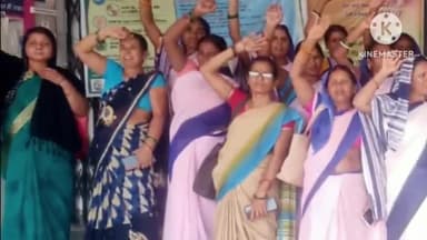 आदापुर: सामुदायिक स्वास्थ्यकेंद्र में 9 सूत्री मांगों को लेकर आशा कार्यकर्ताओं ने आज भी आंदोलन जारी रख कार्यों को ठप रखा