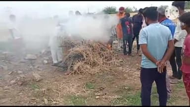 दीगोद: सिमलिया थाना क्षेत्र के पातडा गांव में हिंदू रीति-रिवाजों के साथ बंदर का किया ग्रामीणों ने अंतिम संस्कार