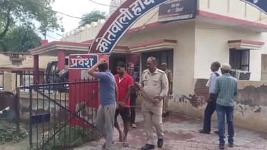 हाथरस: मोहल्ला खंदारीगढ़ी में प्लाट के विवाद को लेकर हुए झगड़े में पुलिस ने 3 लोगों को हिरासत में लेकर शांति भंग में किया चालान