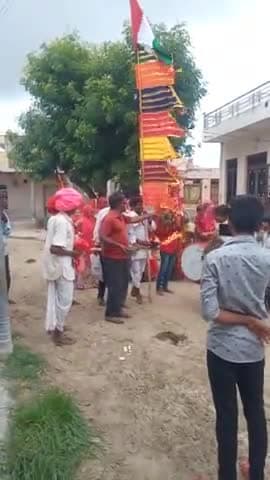 मारवाड़ जंक्शन: गांव लोलावास मारवाड़ जंक्शन बाबा रामदेव जी का वरघोड़ा का जुलूस निकाला गया#लोलावास