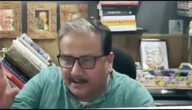 पटना ग्रामीण: राजद नेता मनोज कुमार झा ने पटना में कहा- रथ का पहिया पलट चुका है