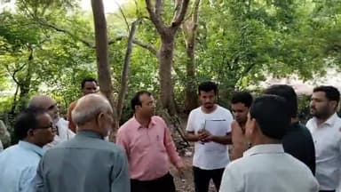 भगवानपुरा: नन्हेंश्वर धाम में 77लाख की लागत से होगा जीर्णोद्धार, कार्यपालन यंत्री ने किया निरीक्षण