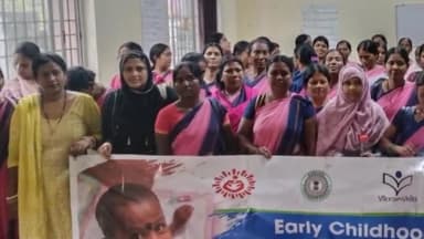 कटकमदाग: कटकमसांडी प्रखंड मुख्यालय पर आयोजित शाला पूर्व कार्यक्रम में शामिल हुई कटकमदाग प्रखंड की सेविका व सहायिका