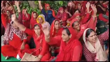 रेवाड़ी: रेवाड़ी में जिला सचिवालय पर आशा वर्कर ने किया प्रदर्शन सीएम के नाम डीसी को सौंपा ज्ञापन