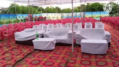 दौसा: पीजी कॉलेज जिम्नेशियम में इंदिरा गांधी स्मार्टफोन योजना के जिला स्तरीय कार्यक्रम हेतु बड़े स्तर पर हुई तैयारीयां