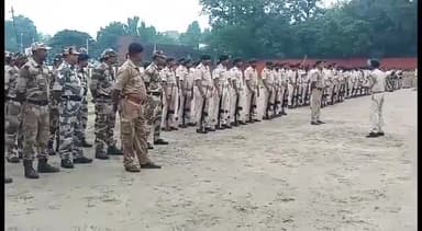 बेगूसराय: गांधी स्टेडियम में 15 अगस्त को होने वाली परेड का हुआ अभ्यास, दर्जनों जवानों ने की शिरकत