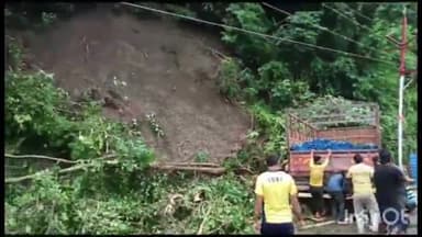 नरेन्द्रनगर: नरेन्द्रनगर:बद्रीनाथ हाइवे ढालवाला के पास पेड़ गिरा,मार्ग बाधित, SDRF मौके पर