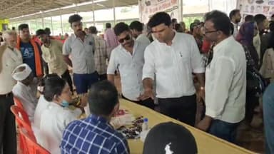 गोटेगांव: कृषि उपज मंडी गोटेगांव में नरसिंहपुर विधायक की मौजूदगी में हजारो मरीज ने डॉक्टरों की टीम से कराई आई फ्लू संक्रमण की जांच