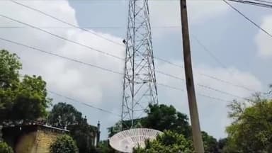 कुरवाई: कुरवाई तहसील परिसर में लगे टावर पर चढ़ा सिरफिरा युवक, पुलिस और प्रशासन ने एक घंटे तक मशक्कत कर नीचे उतारा