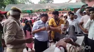 मुज़फ्फरनगर: गांव पिनना मैं हुए एक्सीडेंट के बाद जिला चिकित्सालय में पहुंचे एसडीएम सदर घायलों से जाना हाल-चाल