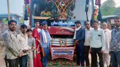 चित्तौड़गढ़: आंवलहेड़ा से रामदेवरा, ओम्कारेश्वर व द्वारिकाधीश की यात्रा के लिए बस हुई रवाना