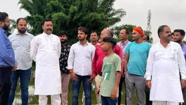 बैरसिया: विधायक विष्णु खत्री ने ईंटखेड़ी पर निर्माणाधीन विसर्जन घाट के सौंदर्यीकरण कार्य एवं स्मारक का किया औचक निरीक्षण