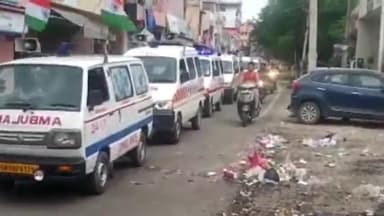 हरिद्वार: स्वतंत्रता दिवस के अवसर पर कनखल क्षेत्र में एंबुलेंस मालिकों व चालकों ने निकाली तिरंगा यात्रा