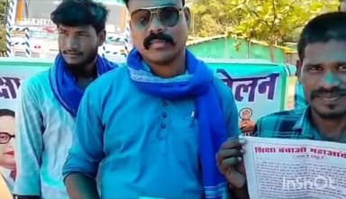 शिक्षा नीति में बदलाव के  3 सुत्रीय मांगों को लेकर 10 वे दिन भी जैजैपुर में भूख हड़ताल जारी,भीम आर्मी ने किया समर्थन