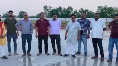 गुनौर: गुनौर पहुंचे पुलिस अधीक्षक पन्ना हेलीपैड वाली जगह का किया निरीक्षण