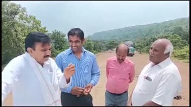 ब्यावरा: ब्यावरा विधायक रामचंद्र दांगी ने नरसिंहगढ़ बाईपास पर किए जा रहे सड़क निर्माण कार्य का किया निरीक्षण