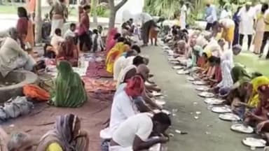 नूह: नीमका गांव में हिंदू-मुस्लिम समाज के लोगों ने 84 कोस परिक्रमा में यात्रियों के लिए लगाया भंडारा