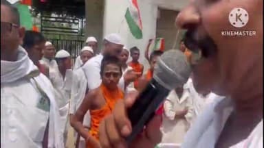 जगाधरी: धार्मिक स्थल आदि बद्री में साधु संतों व सर्व समाज के लोगों के द्वारा निकाली गई तिरंगा यात्रा