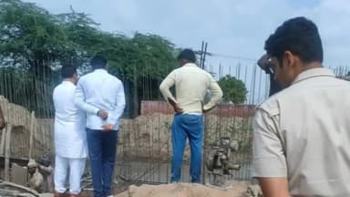 नूह: विधायक मामन खान ने भादस गांव में बन रहे रेनीवेल टैंक का किया निरीक्षण