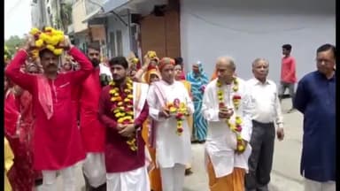 नागदा: नागदा में सामाजिक संस्था द्वारा श्रीमद् भागवत कथा का आयोजन किया गया,‌ कलश यात्रा भी निकाली गई