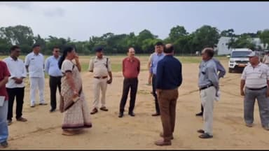 दमोह: दमोह सीएम के दमोह आगमन को लेकर कलेक्टर एसपी ने किया निरीक्षण,