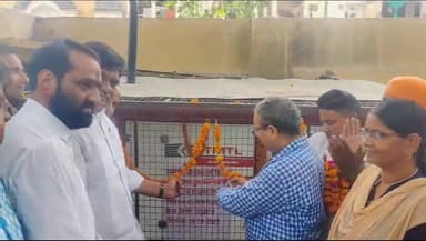 अलवर: जगन्नाथ मंदिर स्थित डिस्पेंसरी में थ्री फेस जनरेटर का शहर विधायक संजय शर्मा ने किया लोकार्पण