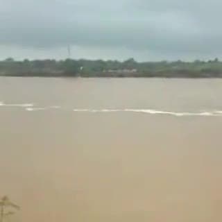 साईं खेड़ा: तेज बारिश के बाद झिकोली नर्मदा तट पर तेजी से बढ़ रहा नर्मदा नदी का जलस्तर